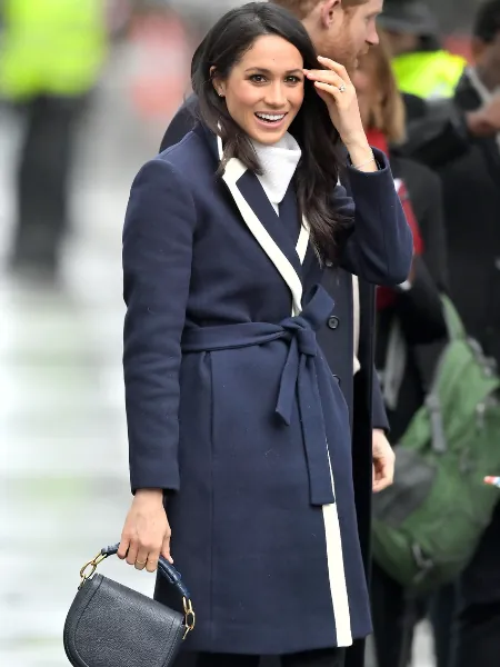 Meghan Markle Belted Wrap Coat